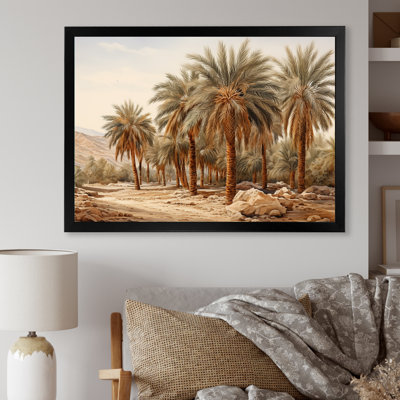 Palm Tree Desert Oasis  Palm Trees Wall Art Palm Canvas Print