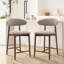 Upholstered Counter Stool with Solid Wood Frame-784659105