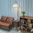 Walnut Solid Wood + Iron Free form Floor Lamps