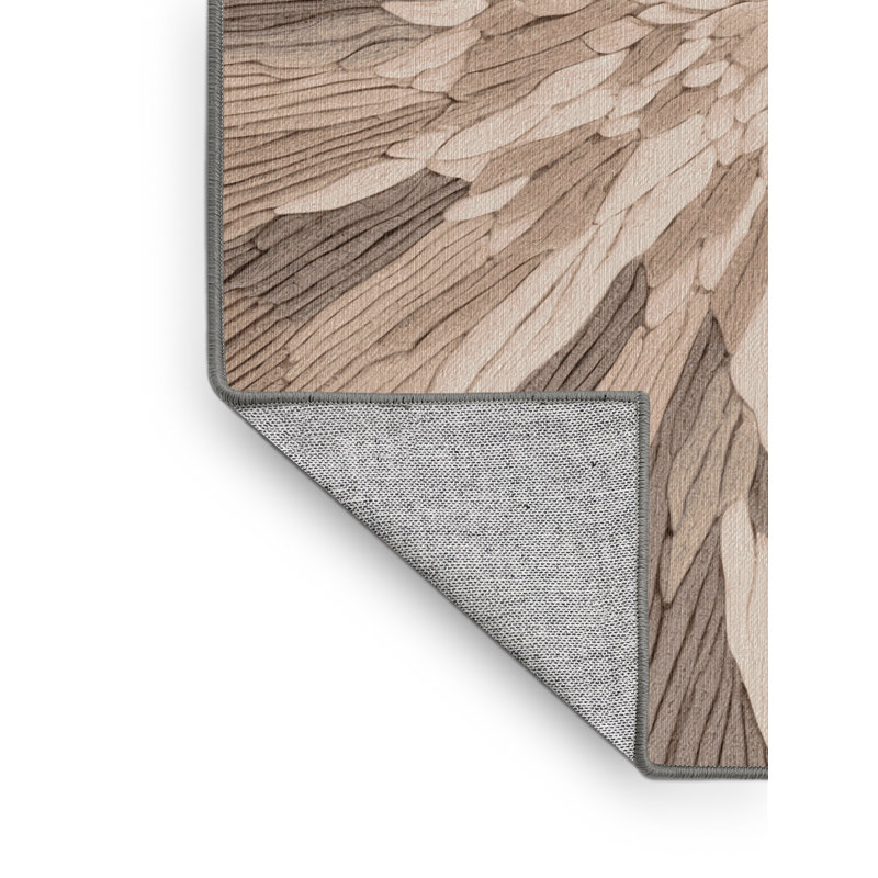 Machine Washable Nature Gray Area Rug, Rectangle 3' x 5'