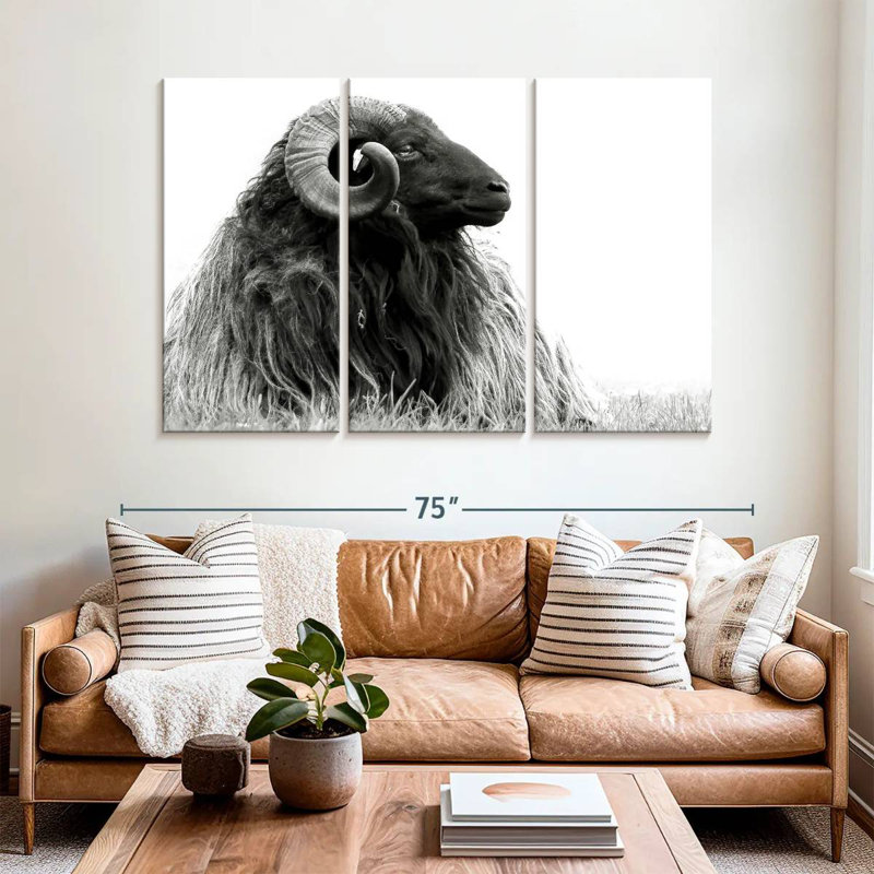 Bighorn Ram, 42" H x 65" W
