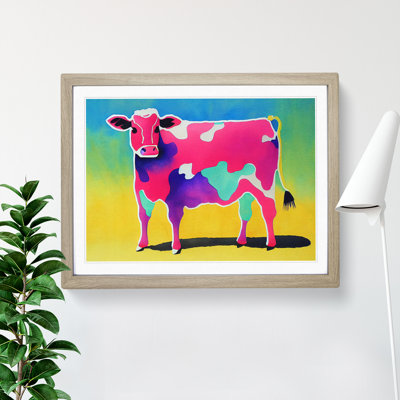 Colourful Cow Vol.1 Abstract - Framed Print