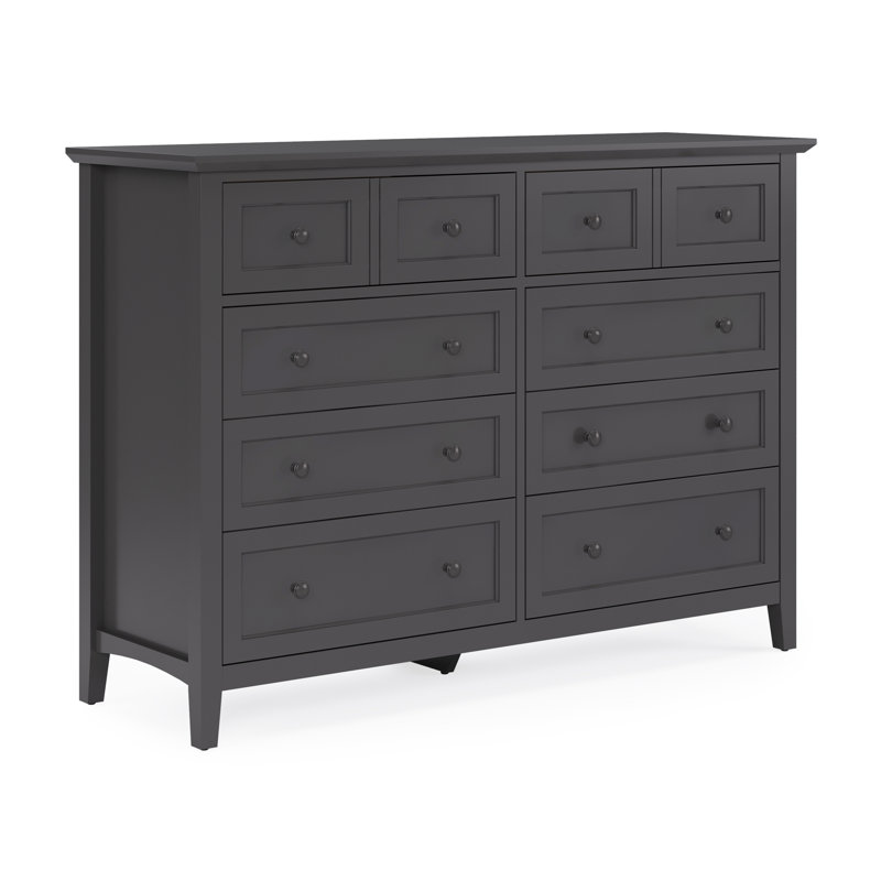 8 Drawer 152.4 W Double Dresser, Black