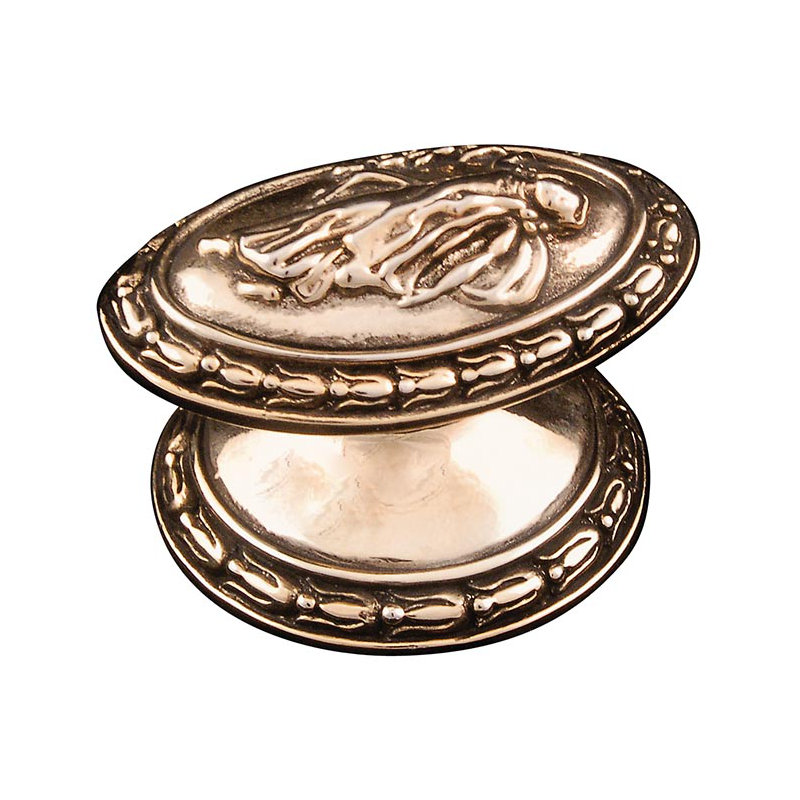 Sforza Oval Knob, Antique Gold