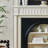 Beige + Black Solid Wood Freestanding Fireplace