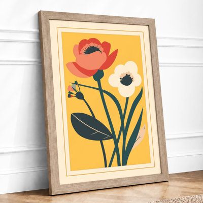 Bold Modernist Blooms Mid-Century - Print
