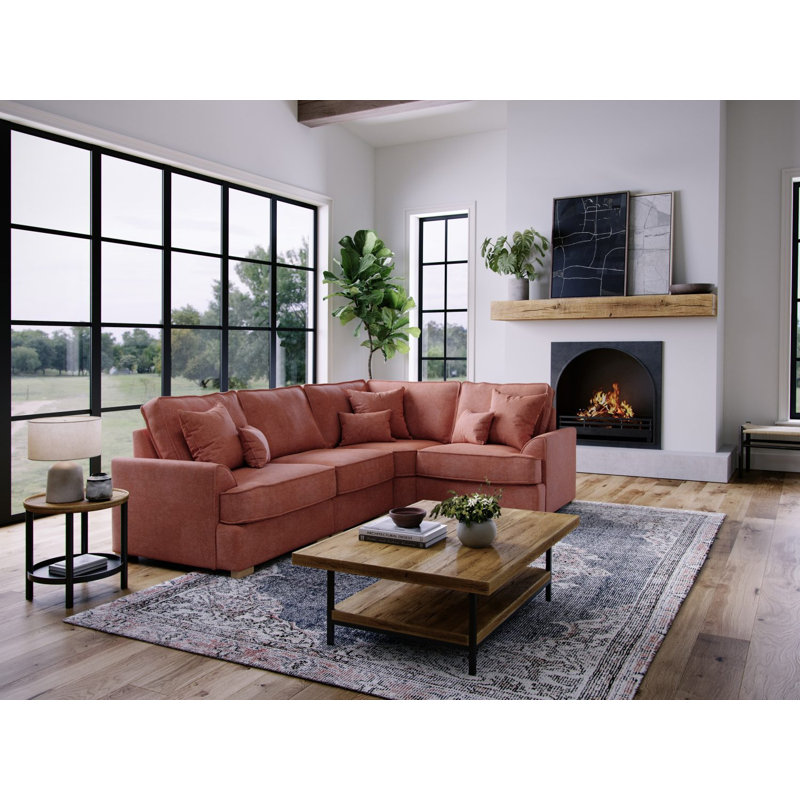 Chadwic 4 Seater Sofa, Pink, Right Hand Facing