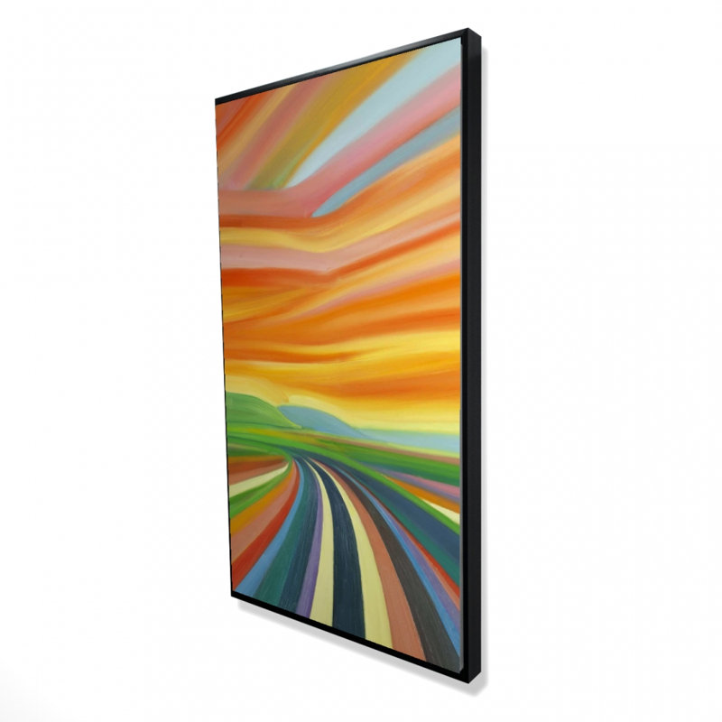 Colorful Road Print On Canvas, H 48 po x l 24 po