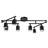 8-Light Matte Black Adjustable Track Lighting Fixture(GU10 Socket, Bulb Not Included)
