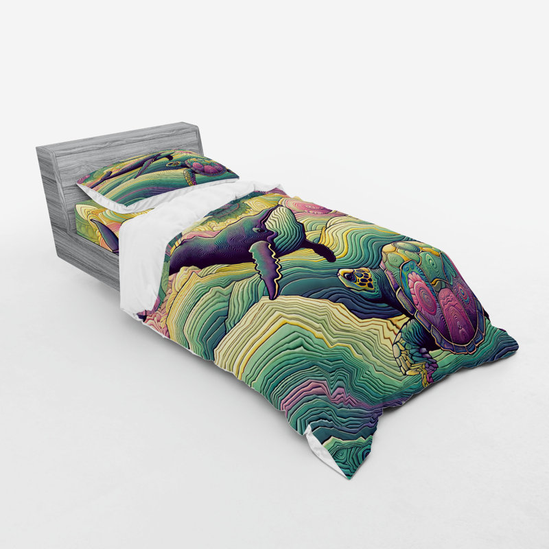 Ensemble de literie Ambesonne, Housse de couette simple très longue + 2 pièces
