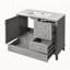 Meuble-lavabo moderne 36 po avec cadre en pin massif, 1 porte à fermeture douce et 3 tiroirs, armoire de rangement moderne-111831906-111831909