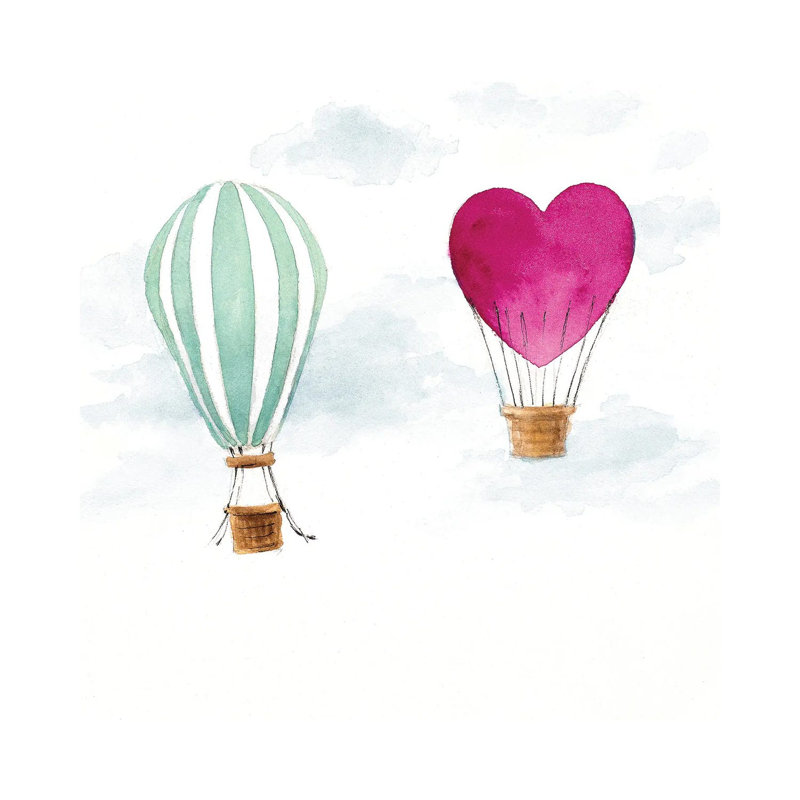 Ballons à air chaud par Lanie Loreth - Toile tendue avec châssis sur toile tendue, H 12 po x l 12 po x P 0,75 po