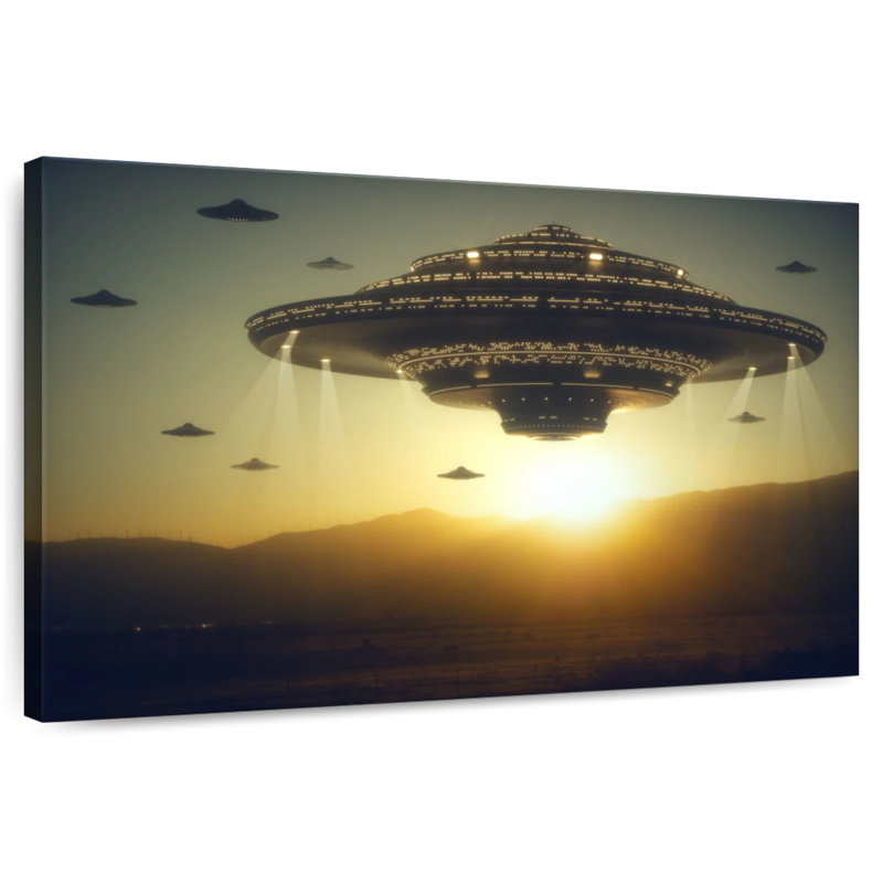Kelan Alien Invasion, 26" H x 39" W