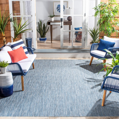 Azaad Navy/Grey Indoor/Outdoor Rug