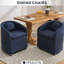 Fauteuil de salle à manger en tissu chenille 30 pièces avec roulettes et assemblage 30 heures-783868076