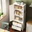 Armoire de cuisine de 72 po de hauteur en métal - Tablettes réglables - Acier blanc robuste - Pour cuisine / garde-manger / salle de bain