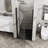 Goodyo 34"X72" Pivot Shower Door, 1/4 Inch Thick Tempered Glass Swing Shower Door In Black Finish, Semiframeless Design