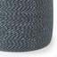 Pouf rond de 20 pouces de large en coton tressé bleu égéen et naturel-110462742