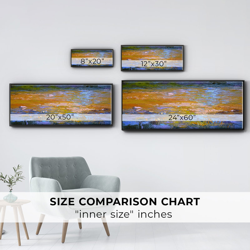 Indian Summer- Framed Canvas, 12" H x 30" W