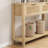 Farmhouse Entryway Table,43 Inch Wood Console Table With 2 Drawers,2 Tier Sofa Table With Storage For Living Room, Foyer Tables For Entryway-Burlywood