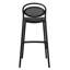 Tabouret de bar empilable de 76 cm (29,9 po), tabouret de comptoir en plastique résistant aux intempéries, sans assemblage, avec dossier et assise imitation rotin pour une utilisation intérieure et extérieure.-1331270205
