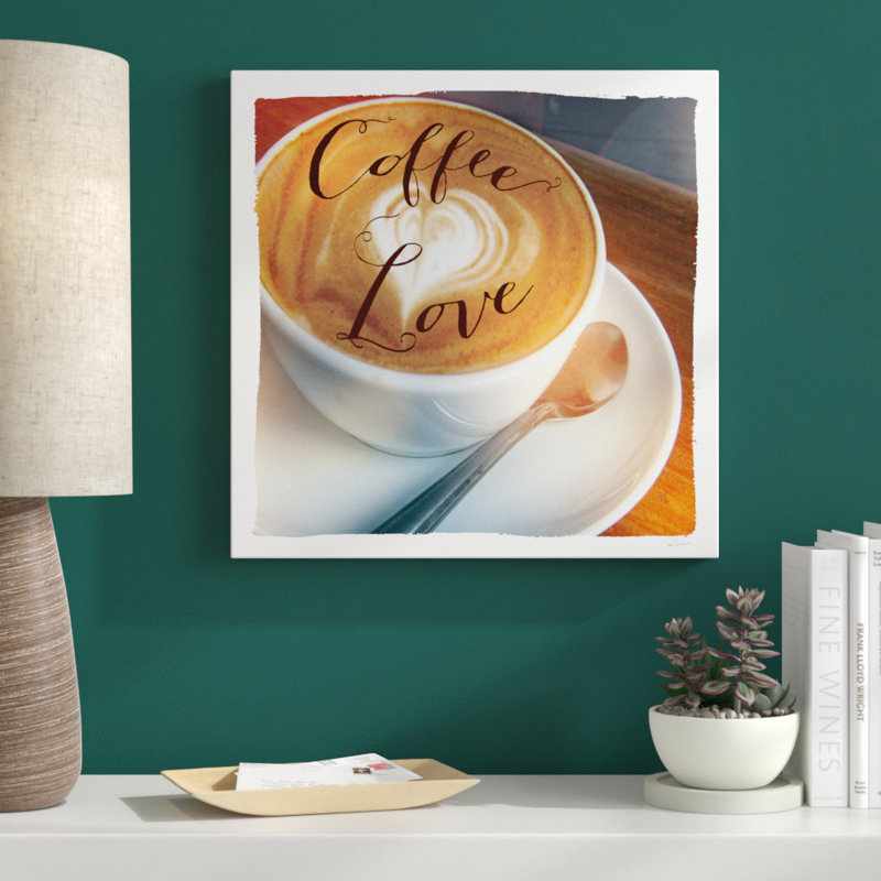 «Coffee Love» par Sue Schlabach, impression sur toile non encadrée, H 20 po x l 20 po