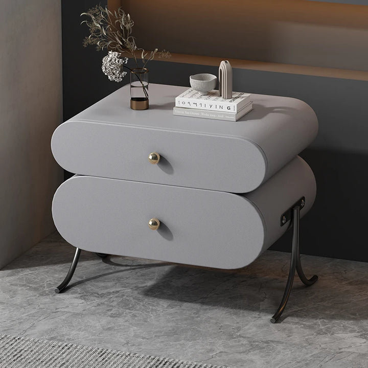 Nakaiah Luxury Modern Bedside Table Drawers Minimalistic