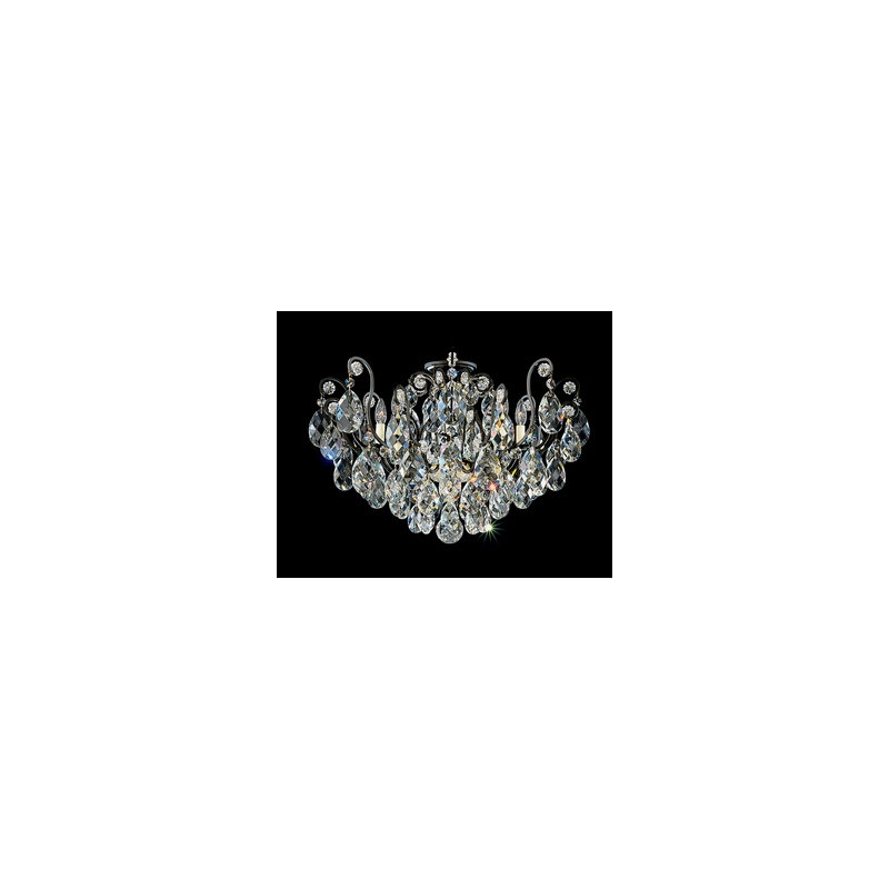 Renaissance 8 - Light Semi Flush Mount, Heritage Clear, Black