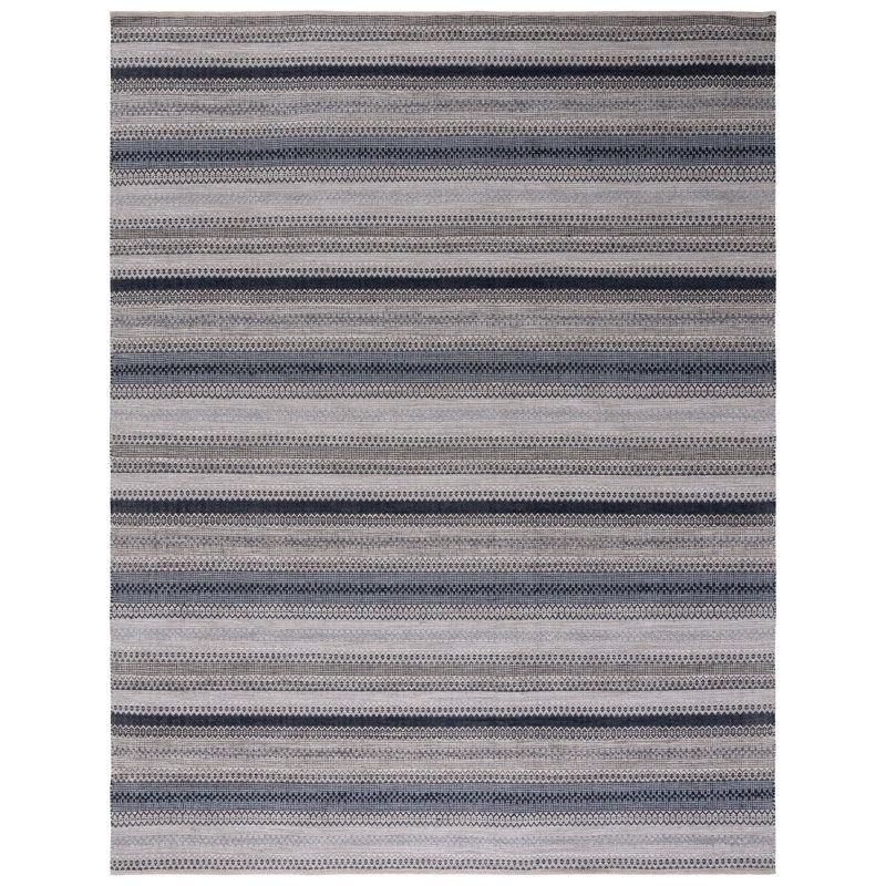 Jeanella Flat Weave Cotton Striped Rug, Rectangle 8' x 10'