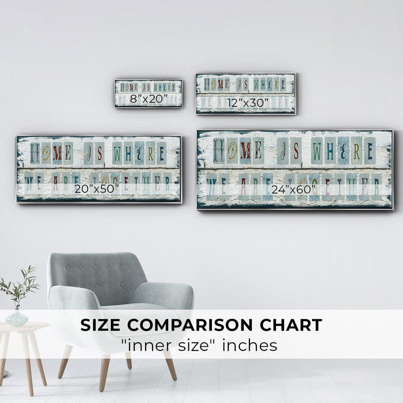 We Are Together- Framed Canvas, 20" H x 50" W