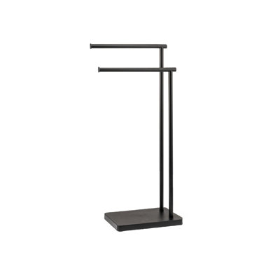 Free Standing 2 Rail Blanket Rack Black