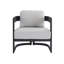 Fauteuils club d'extérieur en aluminium avec coussins en oléfine Calyx