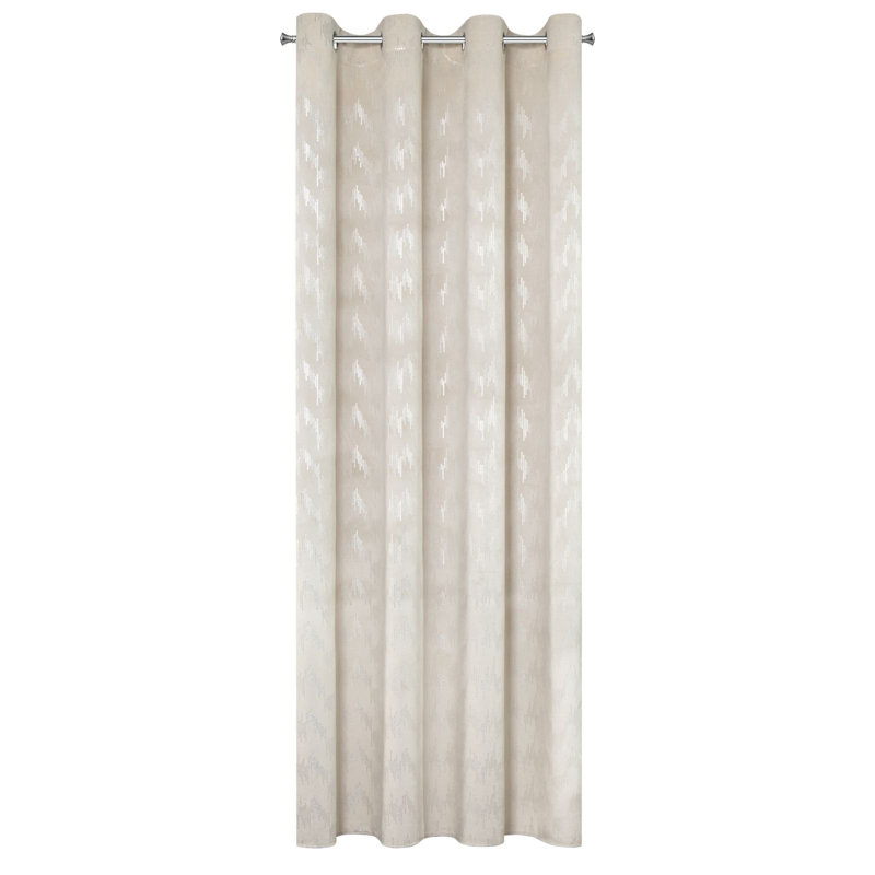 Adhitya Blackout Curtains Single Panel, Beige