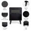 Black Rattan Black Rattan Bedside Table