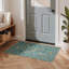 Tapis bleu lavable à la machine Vintage Butterfly-2021596856