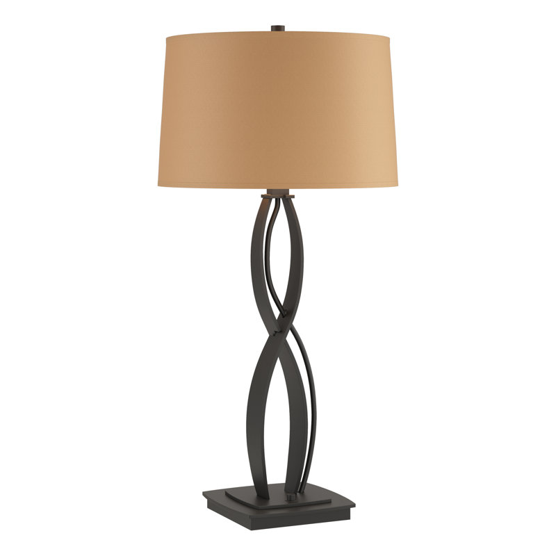 Almost Infinity Table Lamp, Flax, Black