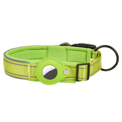 positioning collar FORAirTag, Soft Nylon Dog Collar With FORAirTag Cover,  FORAirtag Dog Collar Accessory For Small Dogs (L)