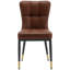 Benjamina 50cm H Tufted Upholstered Metal Side Chair-834257073