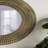 Round Gold And Black Wooden Accent Mirror