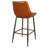 Upholstered Counter Stool with Metal Frame