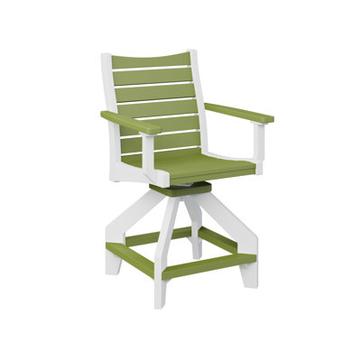 Fauteuil de comptoir pivotant Berlin Green