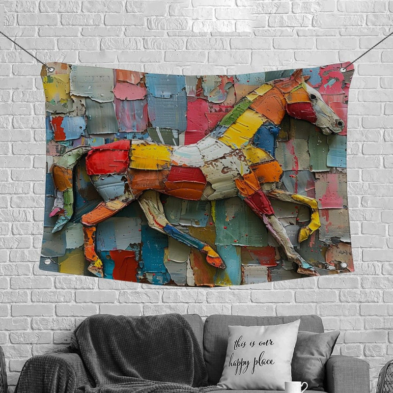 Tapisserie en microfibre, H 88 po x l 104 po