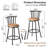 Swivel Counter Stools BarStool Upholstered Seat Includes 24″ & 29″ Legs Adjustable Height for Kitchen Island Bars and office-167468082