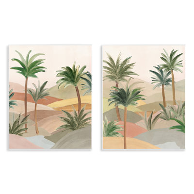 Exotic Desert Oasis 2pc Wall Plaque Set, design by Ian C.