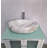 QieRao 16'' Marble Ceramic Oval Bathroom Sink
