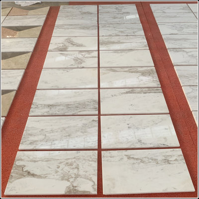 12 x 24 marbre blanc, marbre naturel, pour le mur et le sol, carrelage en marbre poli, pierre naturelle, 1 boîte 4 pièces