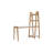 Lesvia 55'' W Rectangle Leaning/Ladder Bookshelf Desk