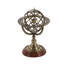 Globe terrestre en laiton et boussole