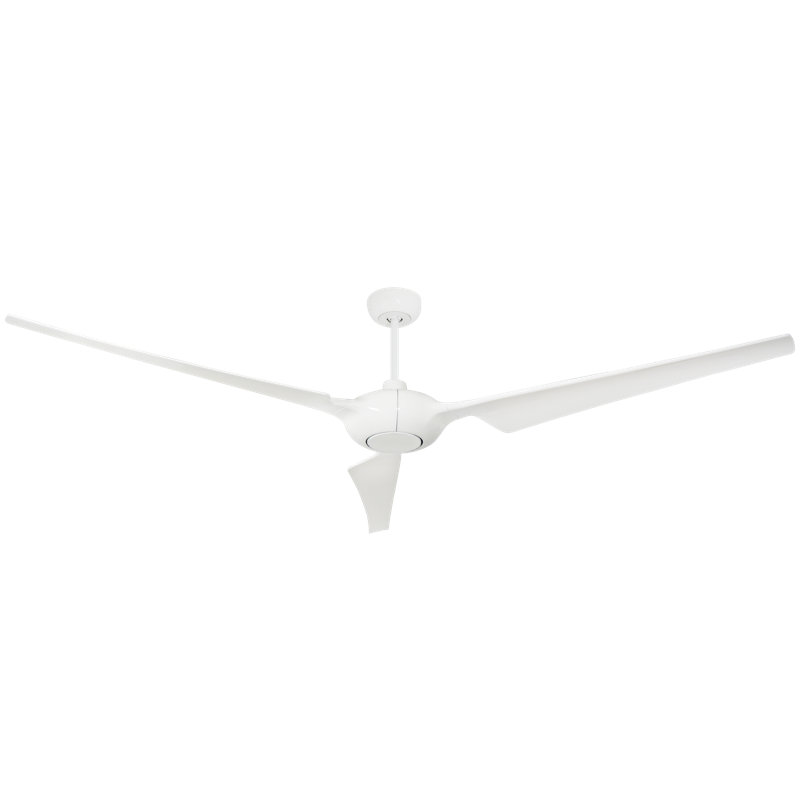 Couvercle de 76 po Kaydynn Ventilateur de plafond intérieur / extérieur en bronze huilé avec télécommande, Blanc pur