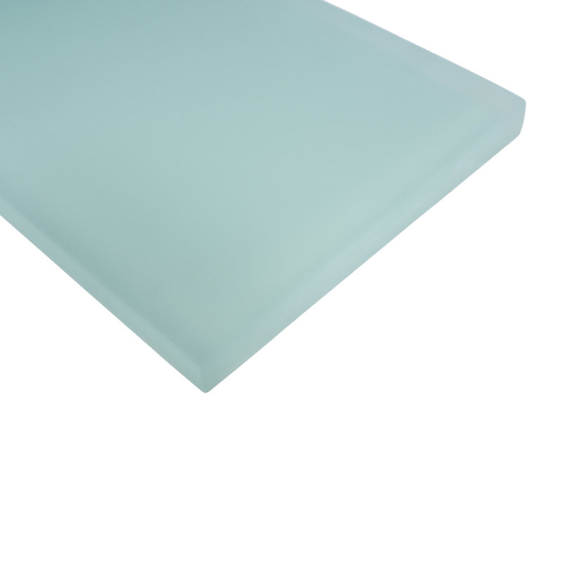 3"X 6" Matte Finished Glass Subway Tile, Light Blue